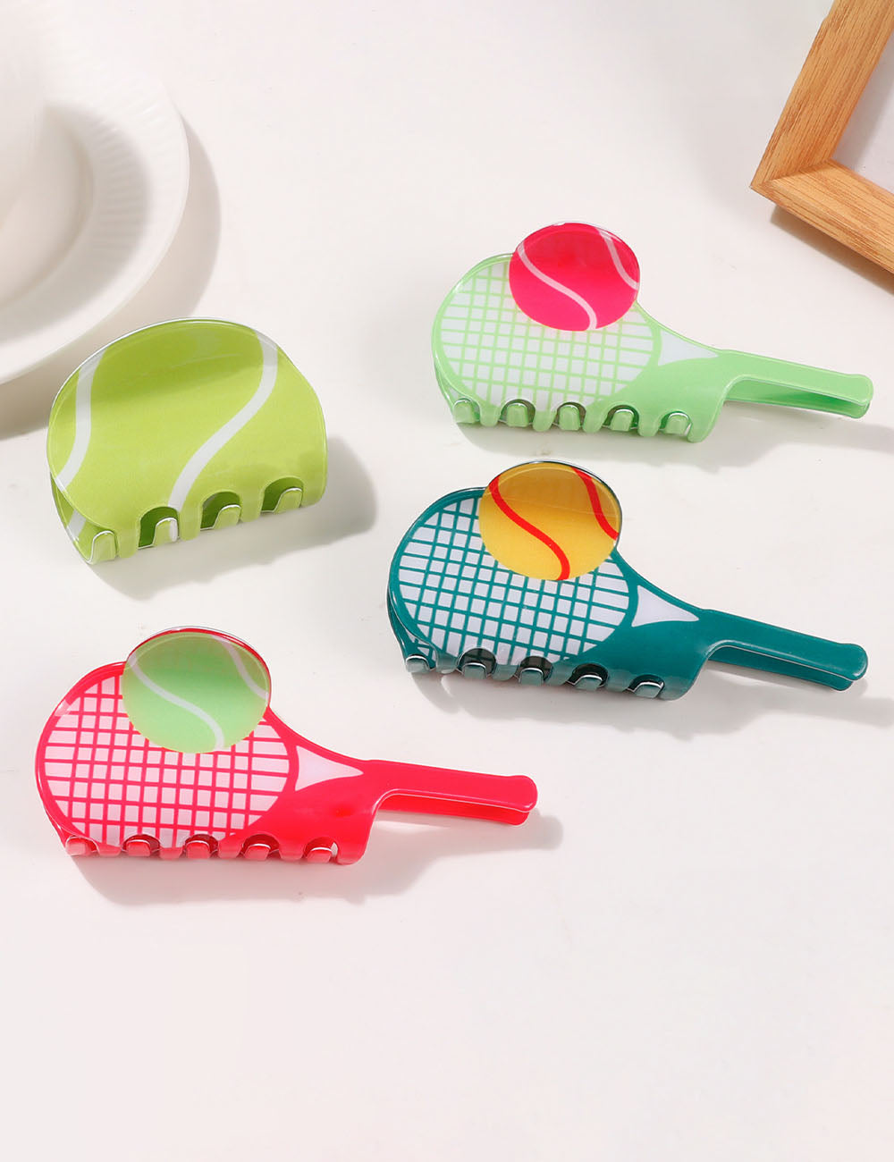 Tennis Racket Hair Claw - DippedShop Wholesale - #6019