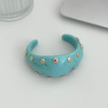 Vintage Metal Rivet Wide Open Bracelets 6W6JBR620
