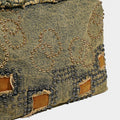 Vintage Washed Distressed Denim Studded Shoulder Bags 6W10BBG1338
