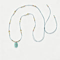 Natural Stone Pendant Beaded Rope Necklace 6W6JNC628