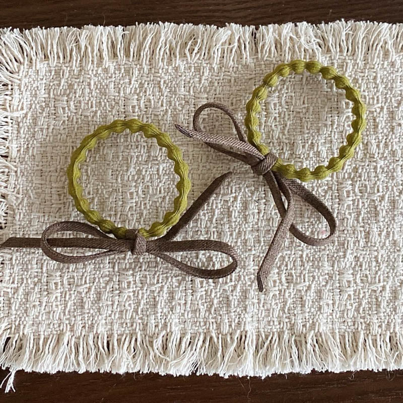 Refined Color Block Bowknot Elastic Hair Tie MK2BLW6W6HHT18