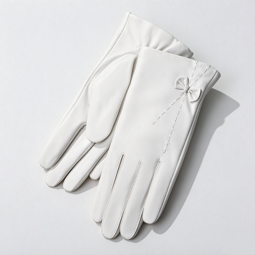 Fleece Lined Leather Touchscreen Gloves - DippedShop Wholesale - #4259