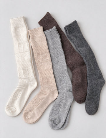 Diamond Knit Mid-Calf Socks - DippedShop Wholesale - #3075