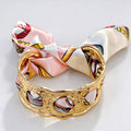 Chunky Gold Hammered Hollow Cuff Scarf Bracelet 6W6JBR746