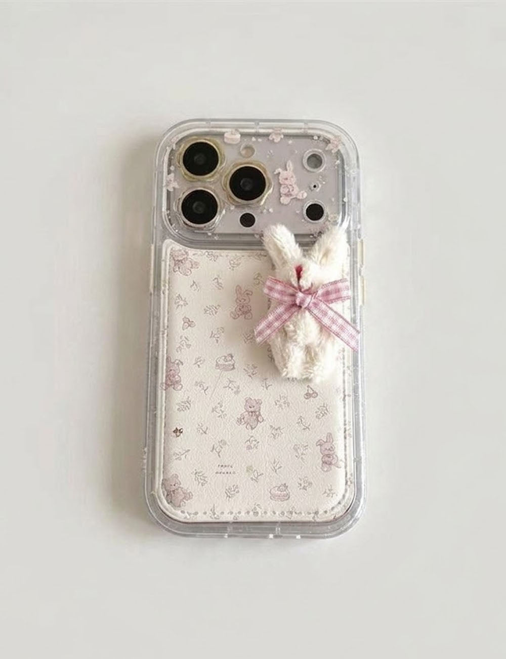 Floral 3D Rabbit Phone Case - DippedShop Wholesale - #4755