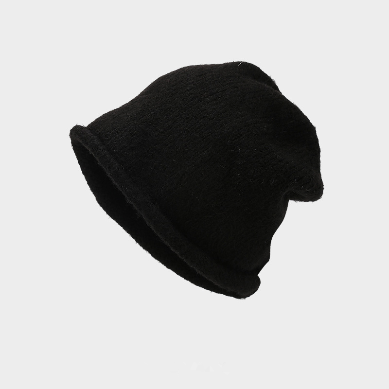 Simple Solid Color Angora Knit Beanie 6W6HAT674