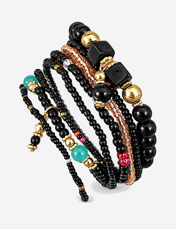 Boho Style Multi Layer Beaded Chain Bracelets 6W6JBR632