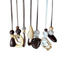 Wooden Geometric Pendant Necklace - DippedShop Wholesale - #3043