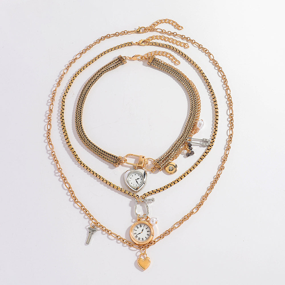 Multi-Layer Heart Pendant Necklace - DippedShop Wholesale - #2851