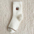 Cute Cartoon Embroidered Velvet Crew Socks 6W8FSO889