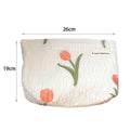 Sweet Tulip Jacquard Ruffled Style Makeup Bag MK2BW6S10BOB65