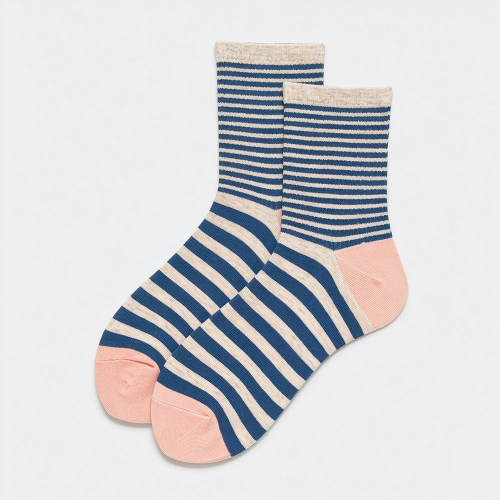 Chunky Striped Crew Socks - DippedShop Wholesale - #3219