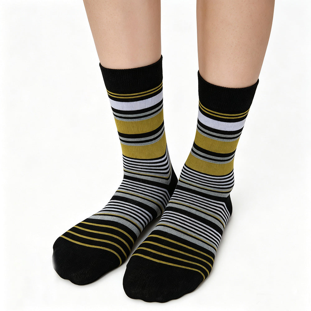 Striped Slouch Crew Socks - DippedShop Wholesale - #3779