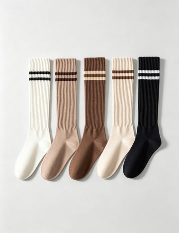 Striped Knee High Socks - DippedShop Wholesale - #5075