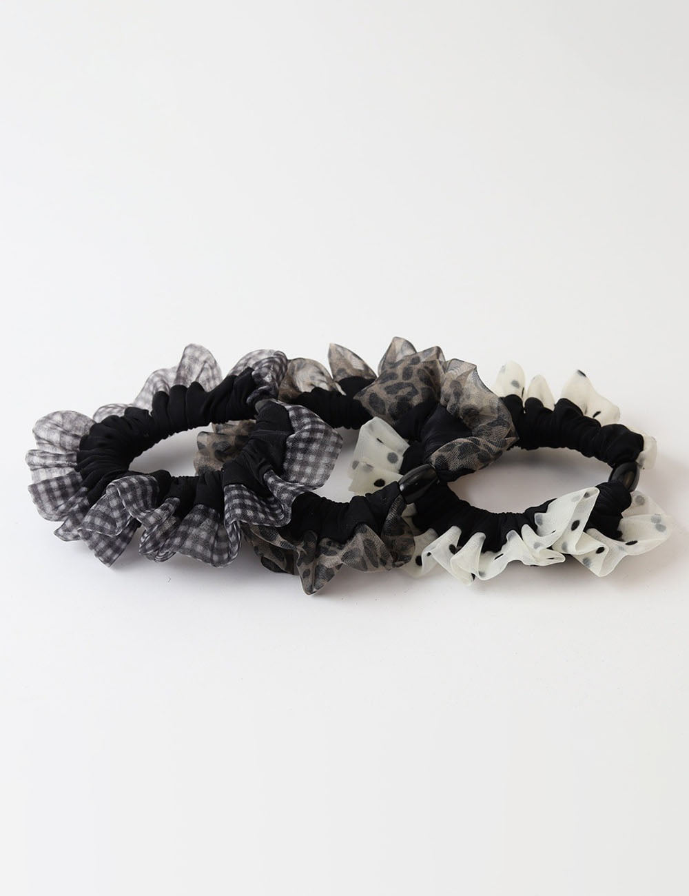 Vintage Mesh Leopard Splice Elastic Hair Tie MK2BLW6W6HHT28