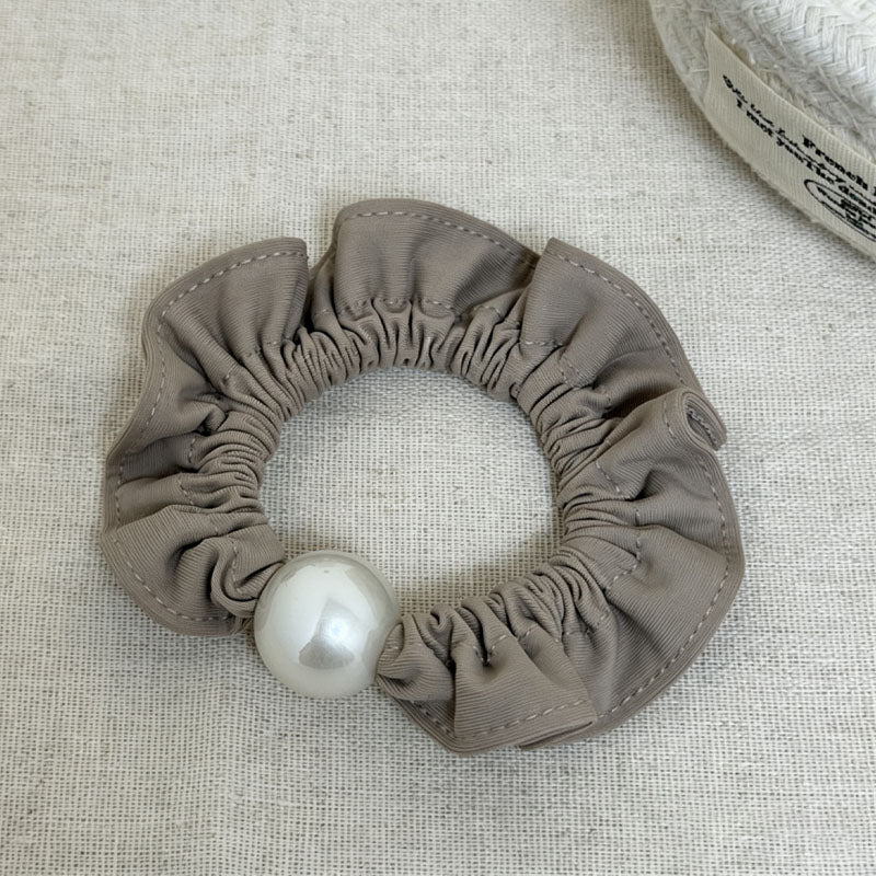 Minimalist Solid Color Pearl Elastic Scrunchies 6W6HSR380