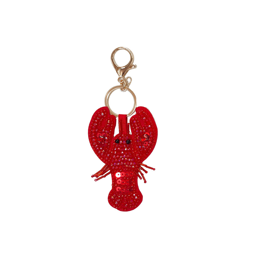 Funny Handmade Beads Lobster Pendant Bag Charm 6W10BBC807