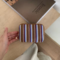 Striped Color Contrast Portable Jewelry Orangizer Bag 6W13HSJ96