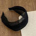 Elegant Polka Dots Lace Mesh Wide Headband 6W6HBD292