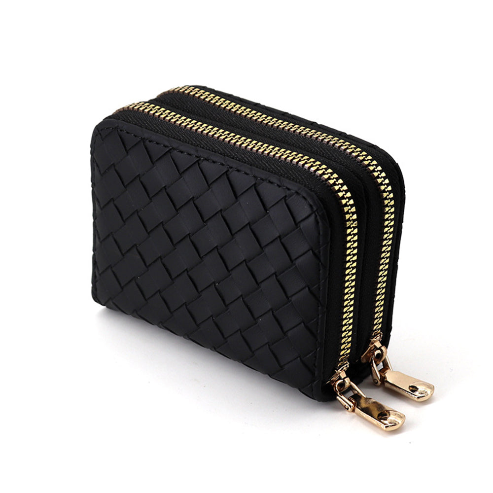 Woven Zipper Card Holder Wallet - DippedShop Wholesale - #3667