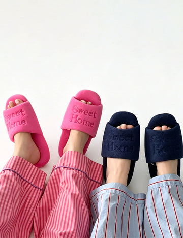 Embroidered Soft Slippers - DippedShop Wholesale - #7843