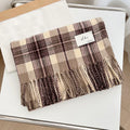 Plaid Tassel Shawl Scarf - DippedShop Wholesale - #7875