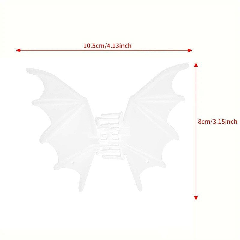 Gothic Style Halloween Matte Bat Wing Hair Claw 6W6HCP1314