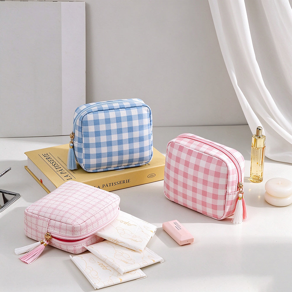 Fresh Color Block Plaid Drawstring - DippedShop Wholesale - #1731