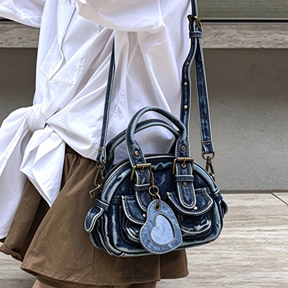 Punk Style Denim Mini Shoulder Crossbody Bag 6W10BBG2377