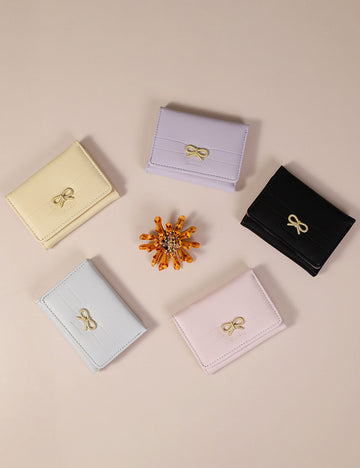 Cute Bow Knot Trifold Credit Card Wallet 6S10BWB92