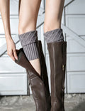 Diamond Crochet Short Cable Knit Boot Cuffs 6W8FSO882