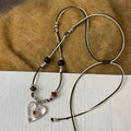 Long Beaded Heart Pendant Necklace - DippedShop Wholesale - #1859