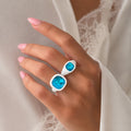 Square Gemstone Stackable Ring - DippedShop Wholesale - #8739