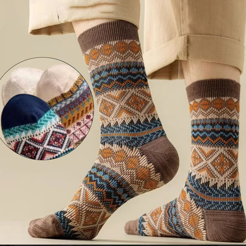 Ethnic Cotton Crew Socks - DippedShop Wholesale - #6227