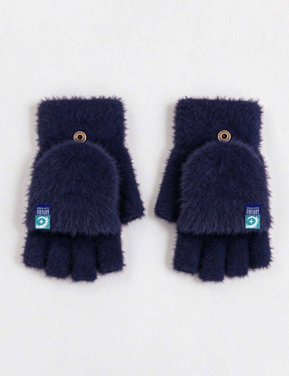 Convertible Fingerless Faux Fur Gloves - DippedShop Wholesale - #3059