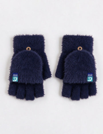 Convertible Fingerless Faux Fur Gloves - DippedShop Wholesale - #3059