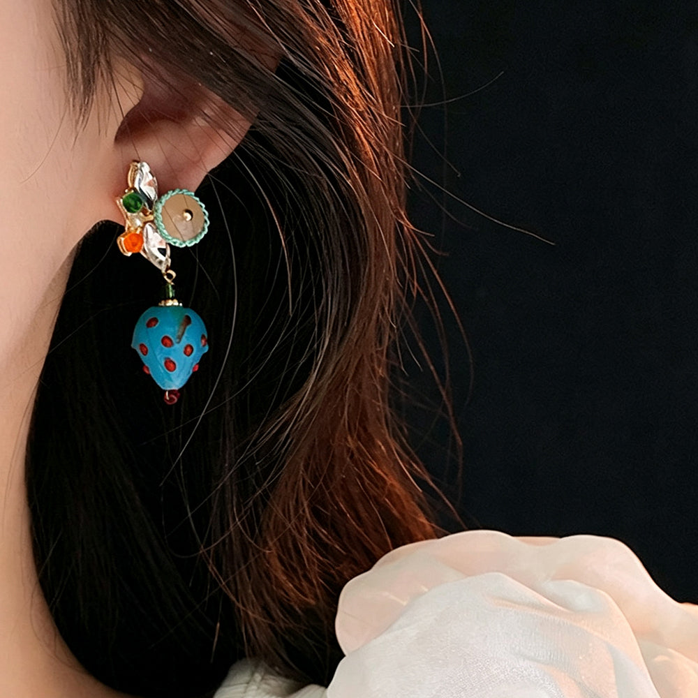 Strawberry Dangle Earrings - DippedShop Wholesale - #7747
