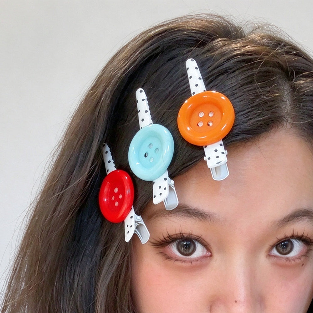Polka Dot Alligator Hair Clip - DippedShop Wholesale - #7587