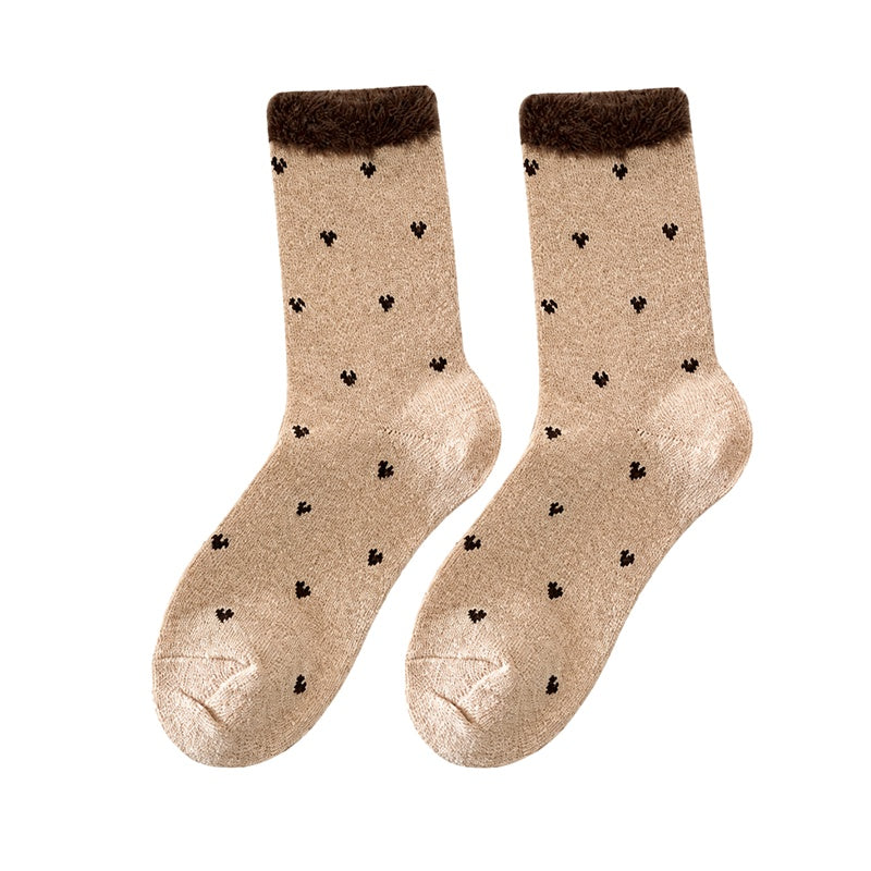 Fleece-Trim Crew Socks - DippedShop Wholesale - #6259