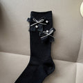 Sweet Bow Rhinestone Mid-Calf Socks 6W8FSO767