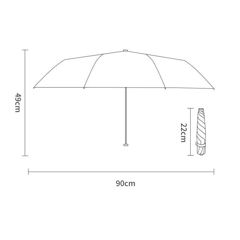 Minimalist Foldable Sun Protection Lightweight Umbrella MK2MBFN6Z11UL13