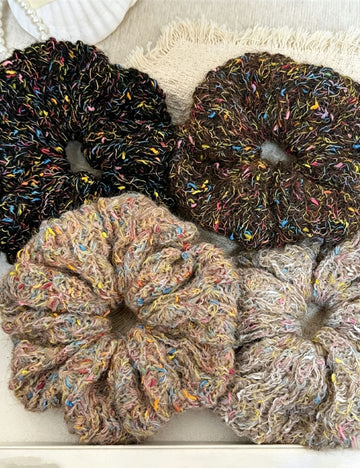 Stylish Colorful Yarn Elastic Scrunchies 6W6HSR387