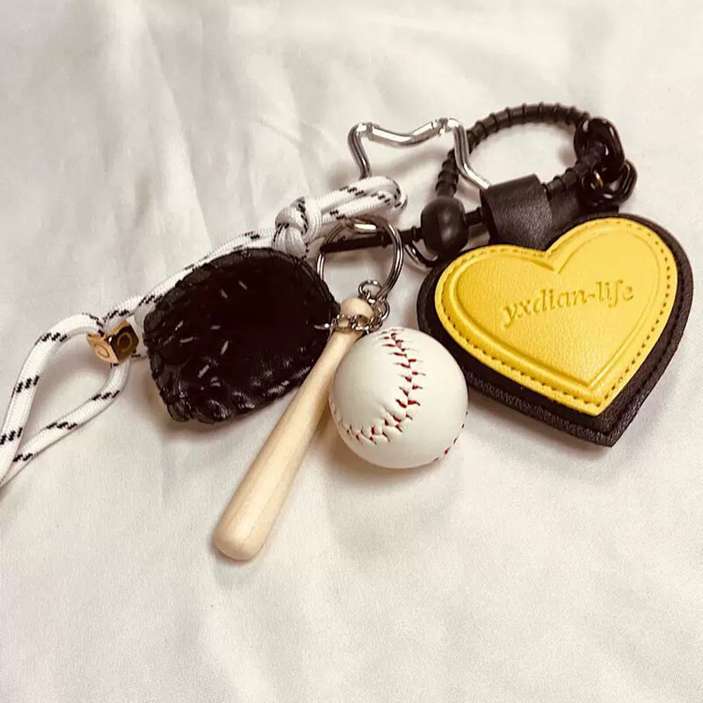 Heart Baseball Bag Charm - DippedShop Wholesale - #2051