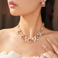 Chic Rhinestone Pearl Hollow Chain Necklace 6W6JNC906