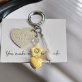 Cute Heart Beaded Chain Keychain Bag Charm 6W10BBC410