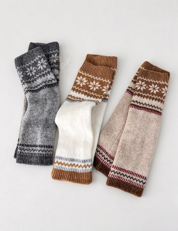 Fair Isle Knit Leg Warmers - DippedShop Wholesale - #8947