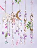Hollow Floral Natural Stones Pendant Suncatchers MK2CZAS6H7HLS54