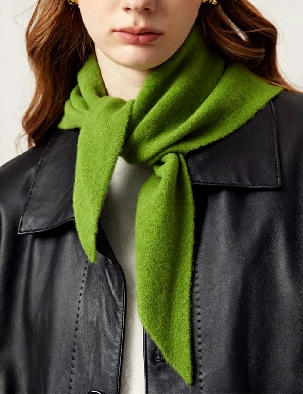 Wool Knit Triangle Scarf - DippedShop Wholesale - #8803