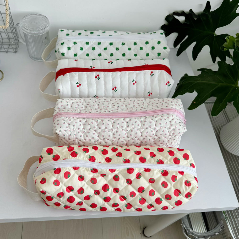Strawberry Quilted Cosmetic Bag - DippedShop Wholesale - #9843