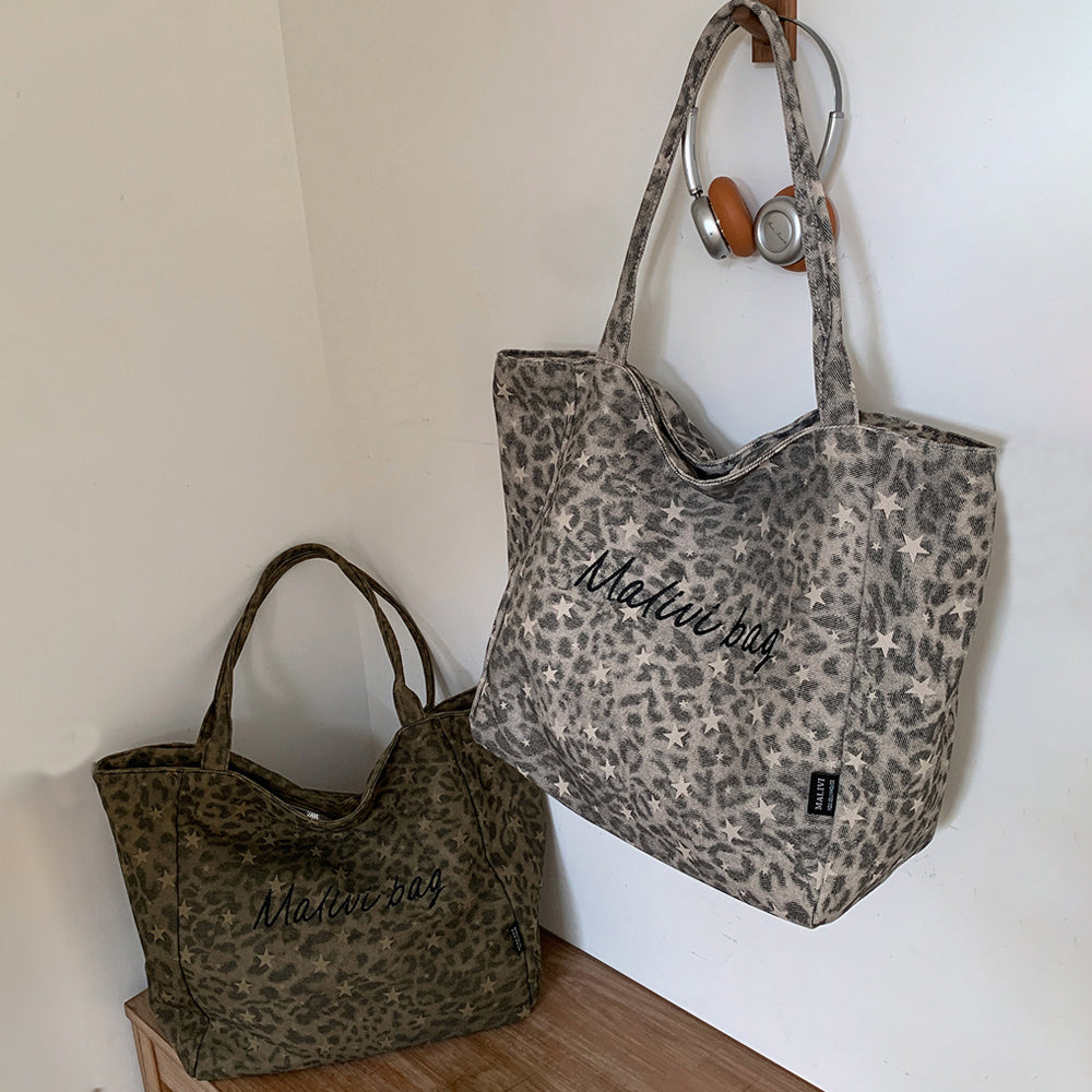 Casual Leopard Print Large Capacity Tote Bag 6W10BBG2352